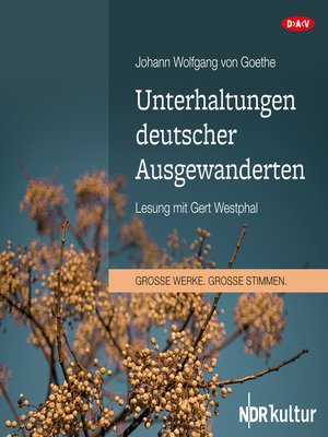 cover image of Unterhaltungen deutscher Ausgewanderten (Lesung)